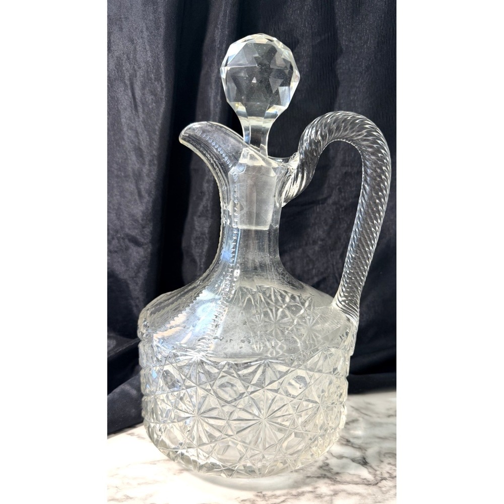 VTG‎ DAISY BUTTON DECANTER 10.5" T x 5.5" D (2807)